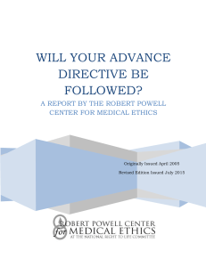 Will Your Advance Directive Be Followed?