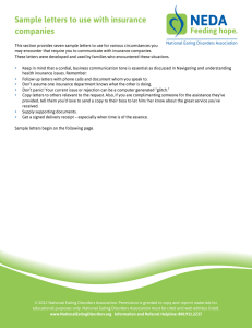 PDF Sample letters to use with insurance companies