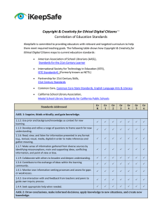 Correlation of Education Standards