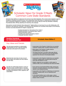 Scholastic News® for Grade 3 Meets Common Core State Standards