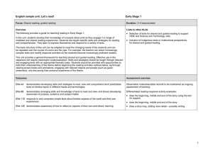 1 English sample unit: Let`s read! Early Stage 1