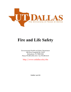 Fire and Life Safety - The University of Texas at Dallas