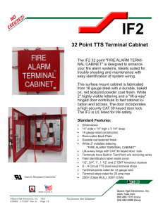 32 Point TTS Terminal Cabinet