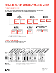 fire/life safety closers/holders series