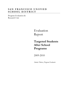 Targeted After School Evaluation Report 2009-10
