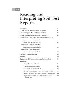 Reading and Interpreting Soil Test Reports