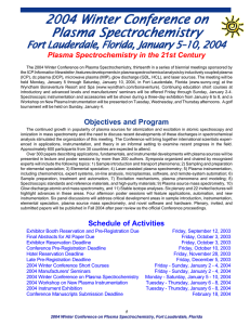 2004 Winter Conference on Plasma Spectrochemistry