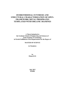 hydrothermal synthesis and structural characterization of open