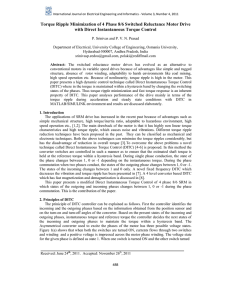 Torque Ripple Minimization of 4 Phase 8/6 Switched Reluctance