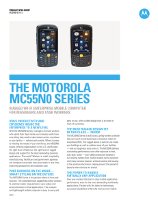 The Motorola MC55N0 Series - Rugged Wi