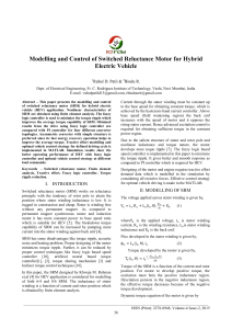 Modelling and Control of Switched Reluctance Motor for