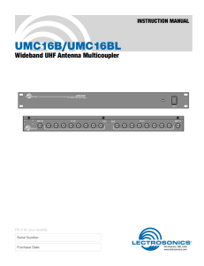 UMC16B Manual - Lectrosonics.com