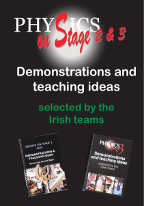 Physics on Stage 2 and 3: Demonstrations and