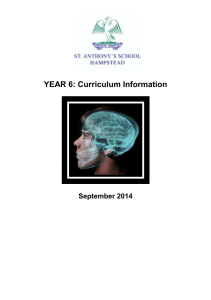 Year 6 Curriculum Evening