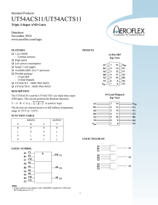 UT54ACS11 - Aeroflex Microelectronic Solutions