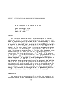 Absolute Determination of Stress in Textured Materials