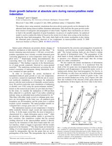 Grain growth behavior at absolute zero during nanocrystalline metal