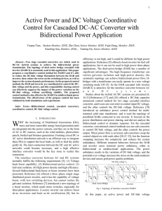 Active Power and DC Voltage Coordinative Control for Cascaded