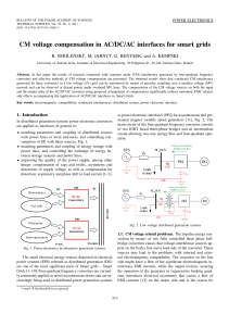 CM voltage compensation in AC/DC/AC interfaces for smart grids