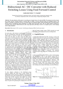 Bidirectional AC / DC Converter with Reduced Switching Losses