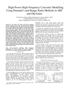 High-Power High-Frequency Converter Modelling Using Dommel`s