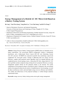 Energy Management of a Hybrid AC–DC Micro