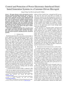 Control and Protection of Power Electronics Interfaced Distri