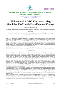 Bidirectional AC/DC Converter Using Simplified PWM with