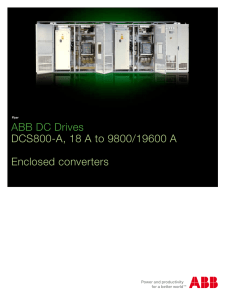 ABB DC Drives DCS800-A, 18 A to 9800/19600 A Enclosed converters