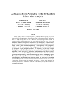A Bayesian Semi-Parametric Model for Random Effects Meta