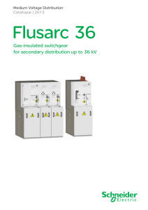 Gas-insulated switchgear for secondary distribution up to 36 kV
