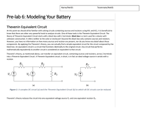 Pre-lab 6: Modeling Your Battery