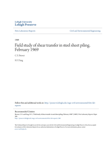Field study of shear transfer in steel sheet piling