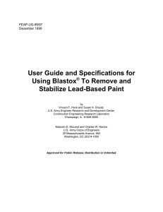User Guide and Specifications for Using Blastox To Remove and