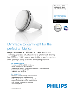 Dimmable to warm light for the perfect ambience