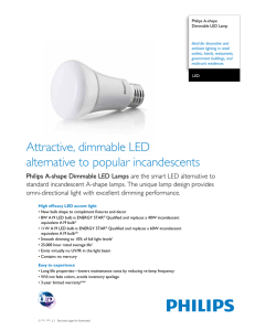 Attractive, dimmable LED alternative to popular incandescents