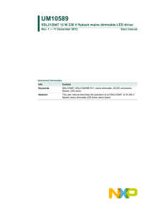 UM10589 SSL2129AT 12 W 230 V flyback mains dimmable LED
