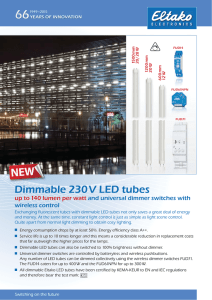 Dimmable 230V LED tubes