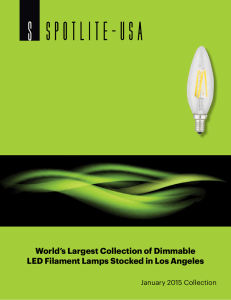 World`s Largest Collection of Dimmable LED Filament Lamps