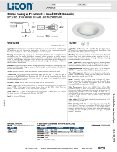 Remodel Housing w/ 4" Economy LED Lensed Retrofit (Dimmable)