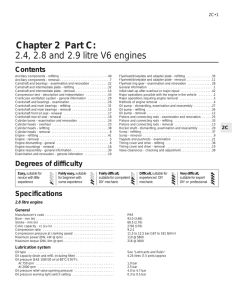 Chapter 2 Part C: 2.4, 2.8 and 2.9 litre V6 engines