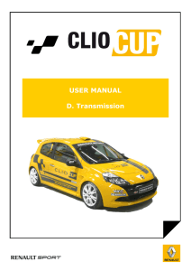 USER MANUAL D. Transmission - V