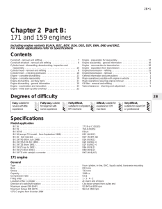 Chapter 2 Part B: 171 and 159 engines