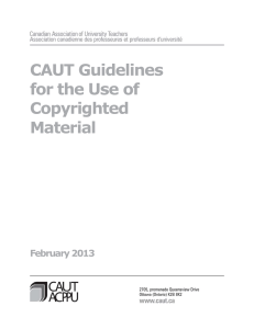 CAUT Guidelines for the Use of Copyrighted Material