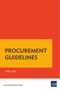 Procurement Guidelines - Asian Development Bank