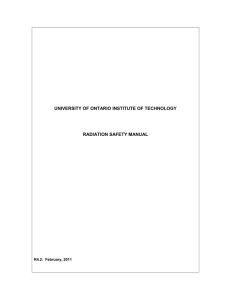 Radiation Safety Manual - University of Ontario Institute of Technology