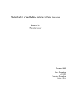 Market Analysis of Used Building Materials in Metro Vancouver