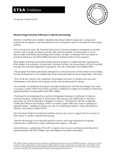 Powerful Pathways 2012 ETSA media release