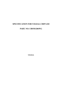 specification for yoldal chip led part. no: ubsm1206wg