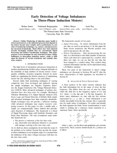 Early Detection of Voltage Imbalances in Three